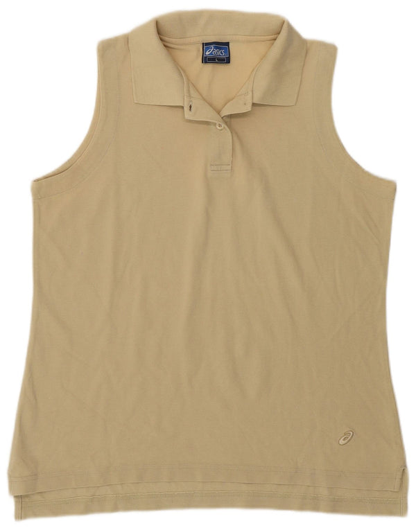 Asics ženska polo majica bez rukava UK 16 Large Beige Cotton