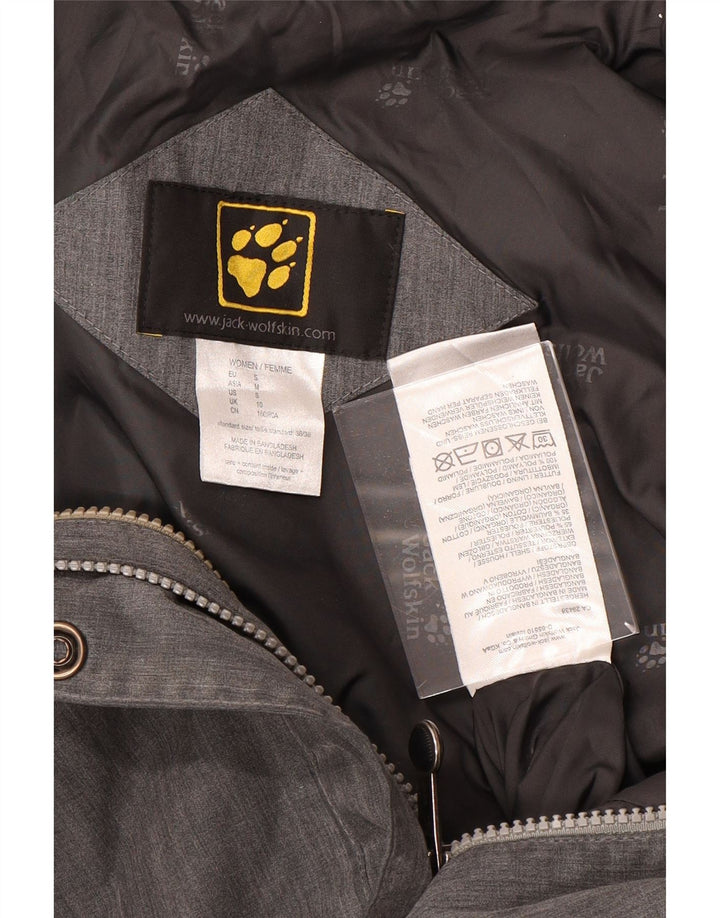JACK WOLFSKIN Ženska parka jakna s kapuljačom UK 10 Mala siva poliester