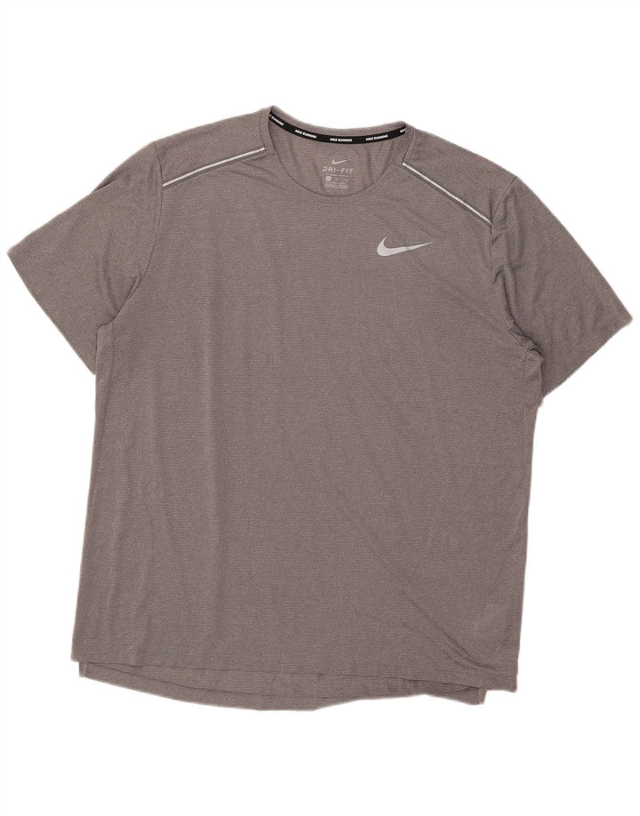 Nike Dri Fit majica kratkih rukava XL sivi poliester