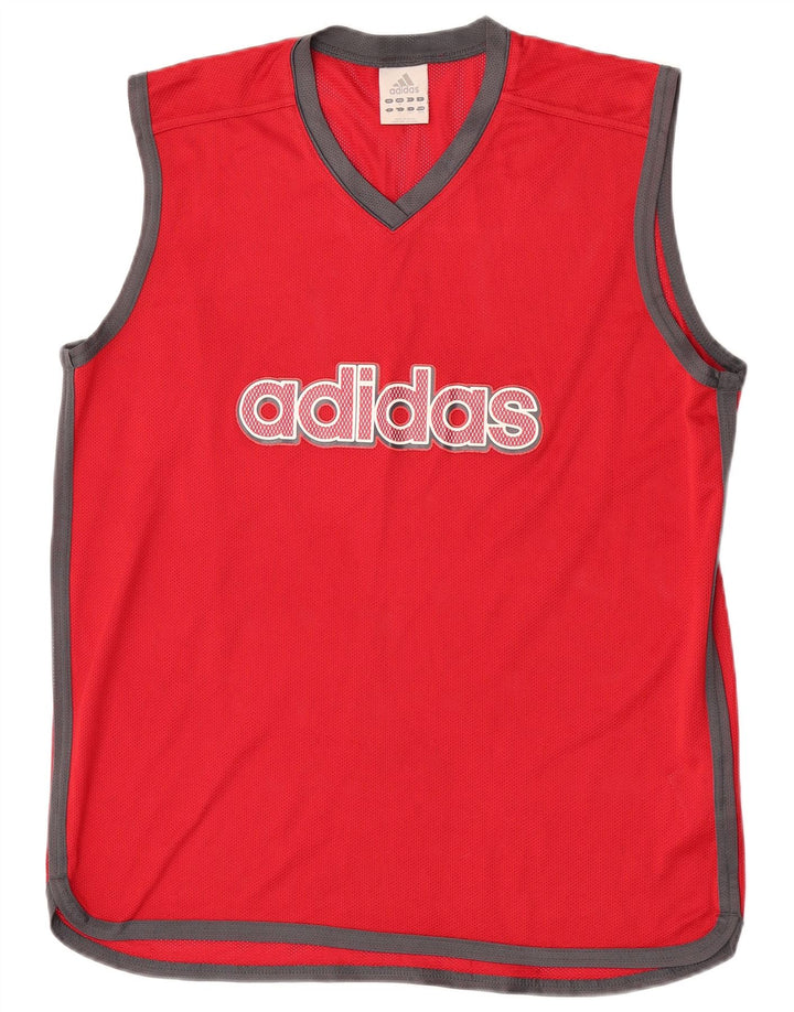 Adidas muški grafički prsluk veliki crveni poliester