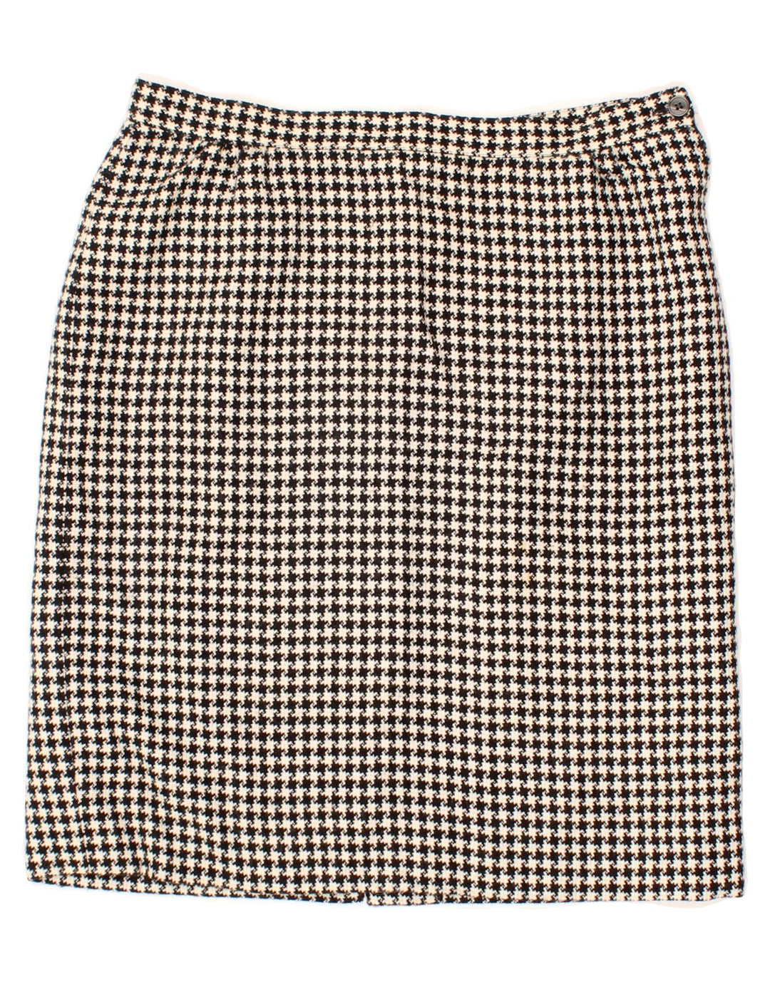 VINTAGE Womens Straight Skirt IT 46 Large W32  Black Houndstooth Vintage Vintage and Second-Hand Vintage from Messina Hembry 