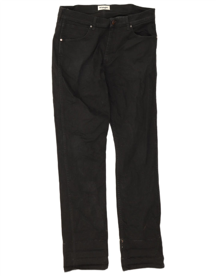 Wrangler muške uske traperice W32 L34 crni pamuk