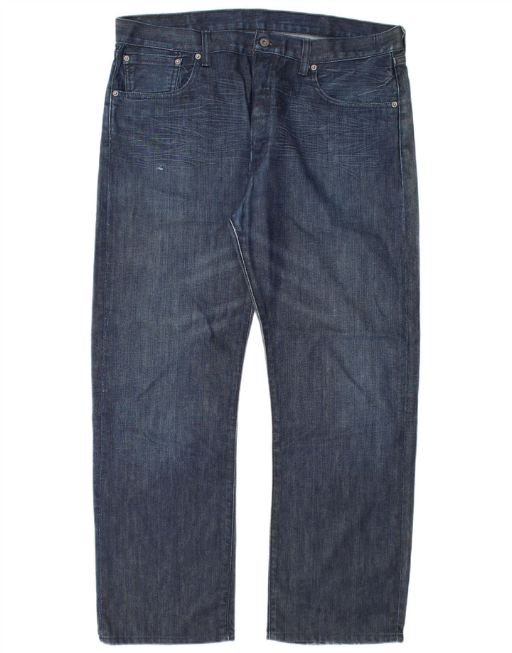 Levi's muške 501 ravne traperice W38 L30 tamnoplavi pamuk