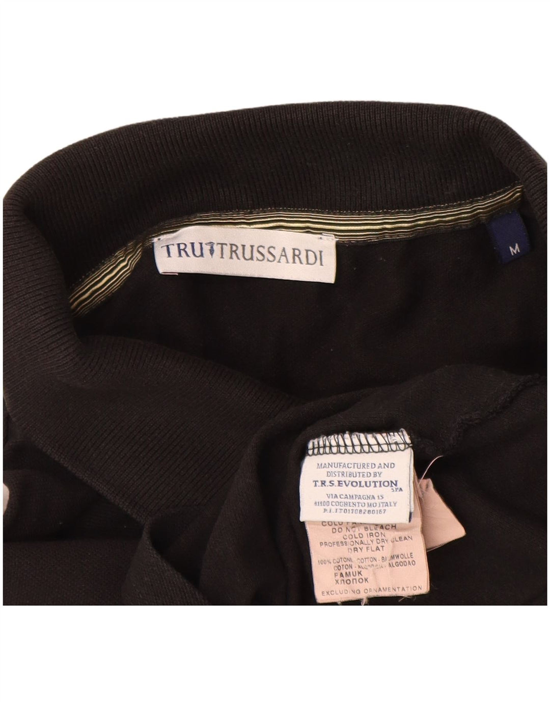 Trussardi muška polo majica Srednje crni pamuk