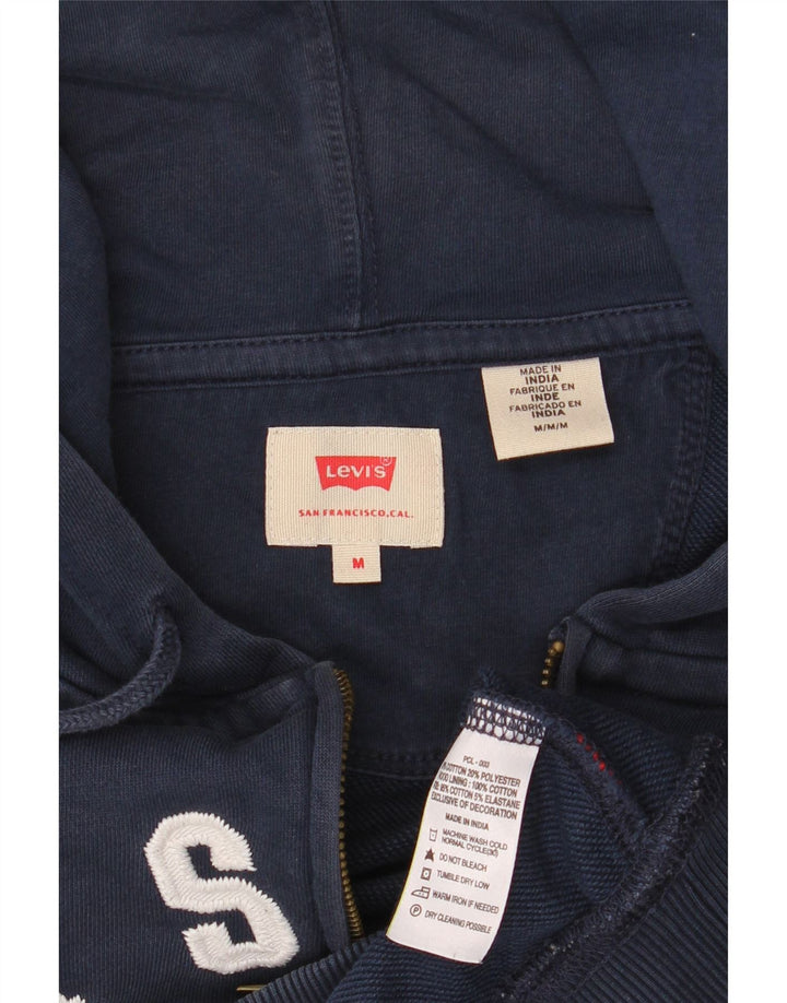 LEVI'S muški pulover s kapuljačom s patentnim zatvaračem Srednji tamnoplavi pamuk