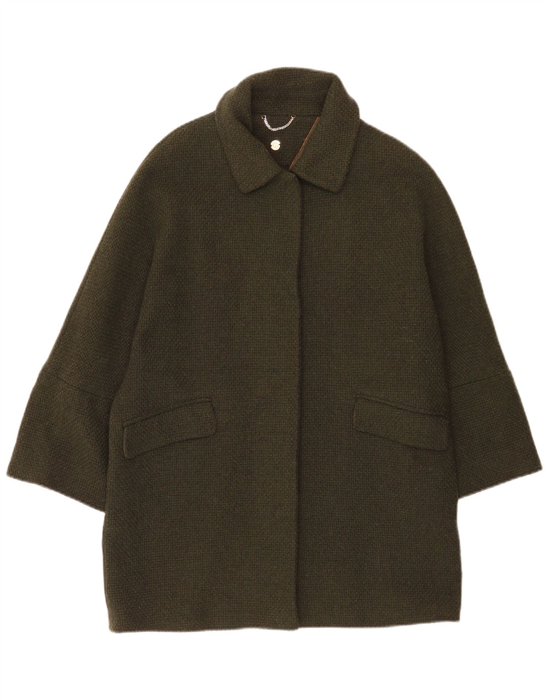Massimo Dutti ženski preveliki kaput UK 10 Mala kaki vuna