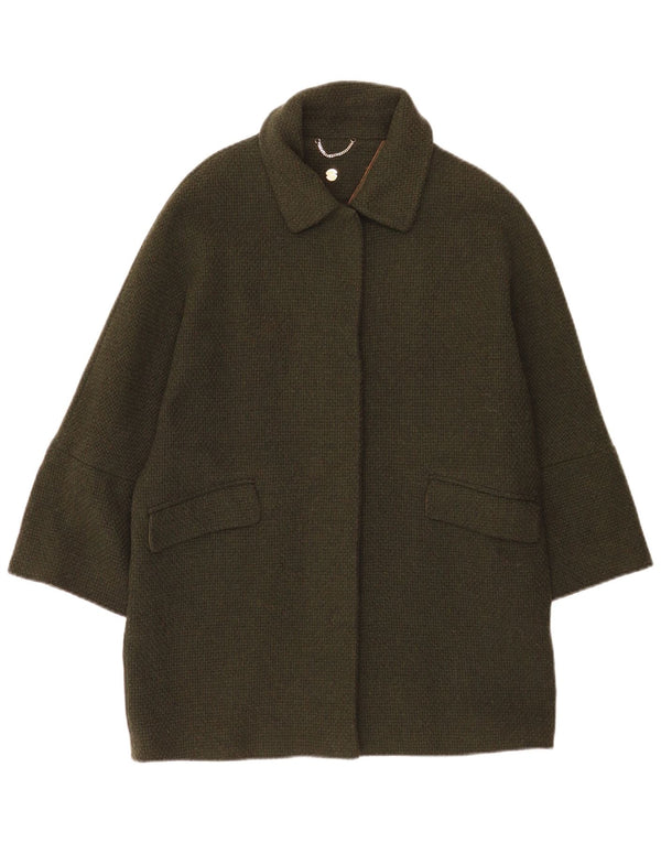 Massimo Dutti ženski preveliki kaput UK 10 Mala kaki vuna