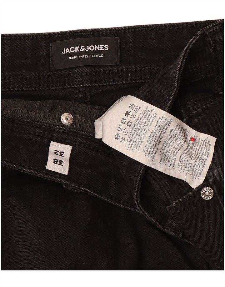 Jack & Jones muške uske traperice W38 L32 crni pamuk
