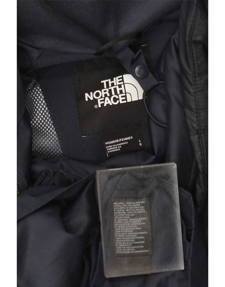 The North Face ženska kišna jakna s kapuljačom UK 16 veliki tamnoplavi poliester