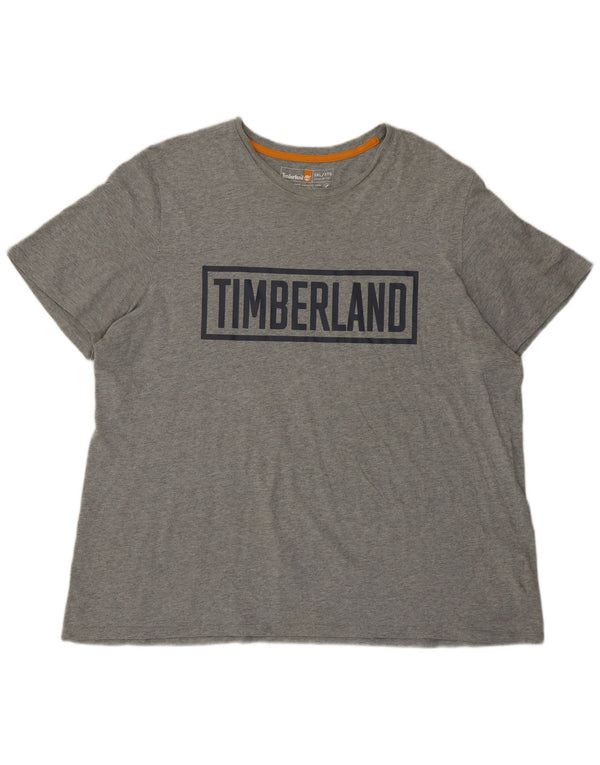Timberland muška majica kratkih rukava regular kroja 3XL sivi pamuk