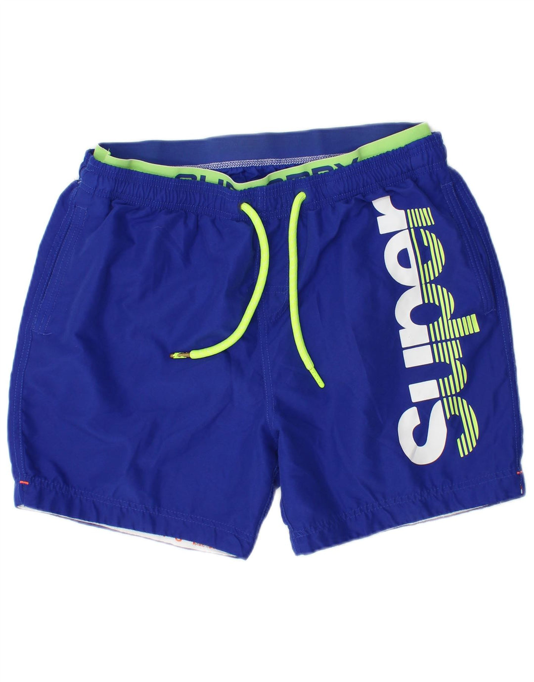 Superdry muške kratke hlače za plivanje s grafičkim motivima 2XL plavi poliester