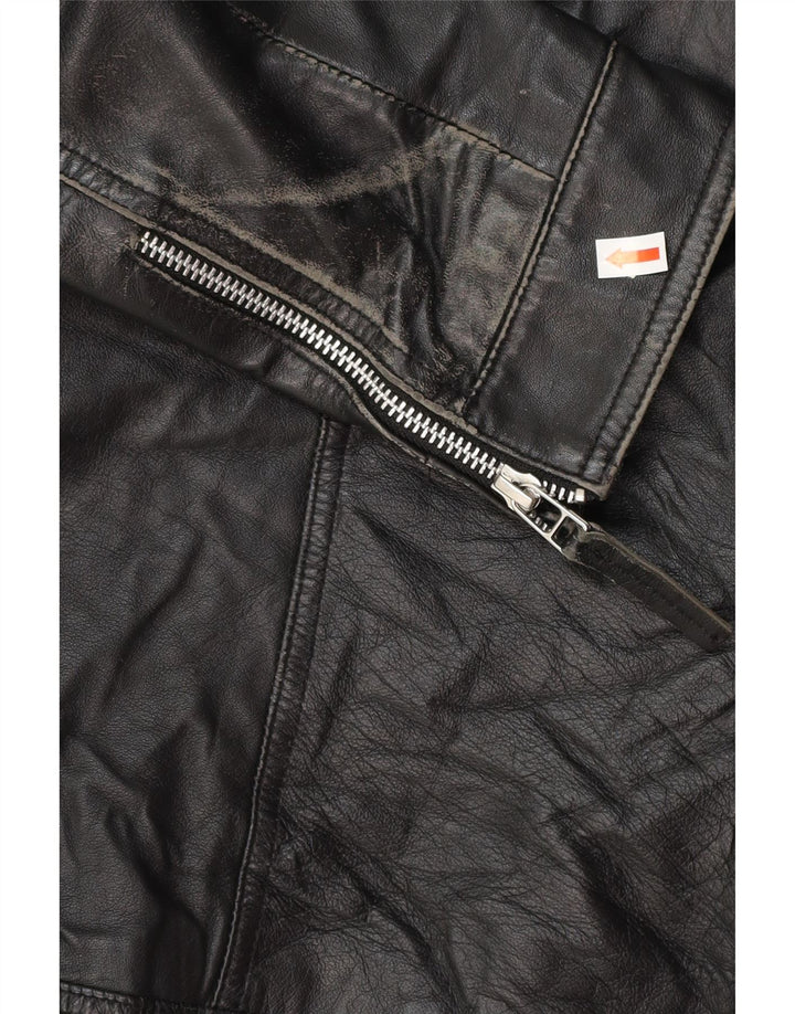 Isaco & Kawa ženska biciklistička kožna jakna IT 44 srednje crna koža