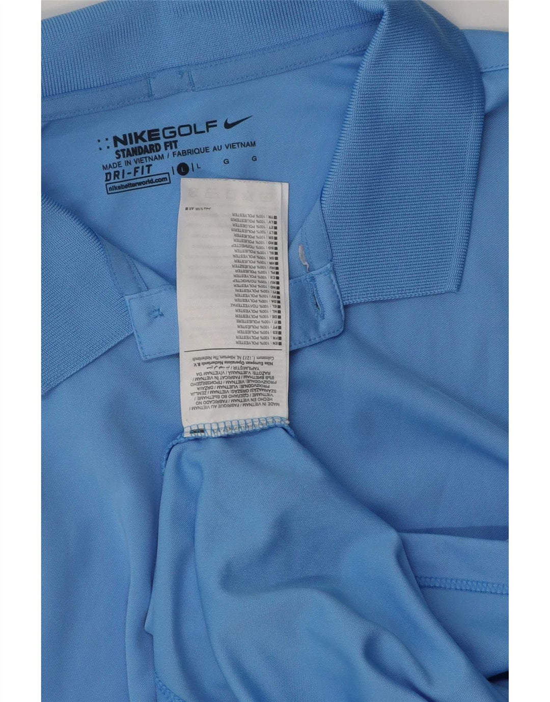 Nike muška Dri Fit standardna polo majica velika plava poliesterska