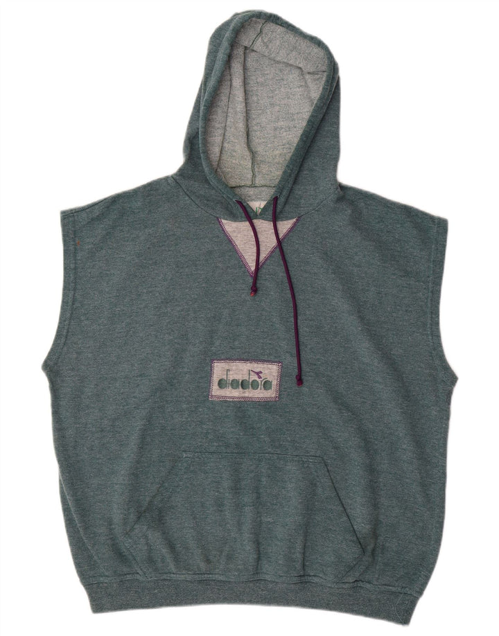 DIADORA Muška majica s kapuljačom bez rukava Veliki plavi pamuk