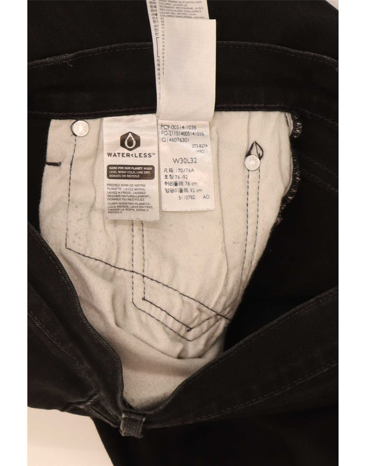Levi's muške ravne traperice W30 L32 crni pamuk