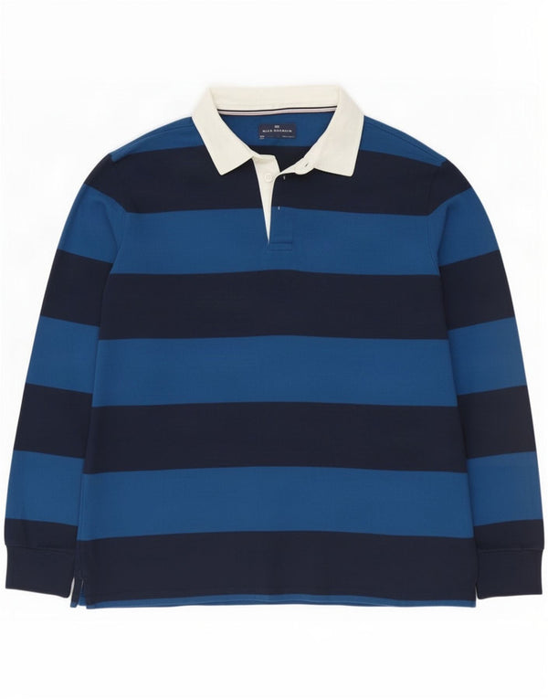 Marks & Spencer muška polo majica Blue Harbor za ragbi 2XL na mornarske pruge