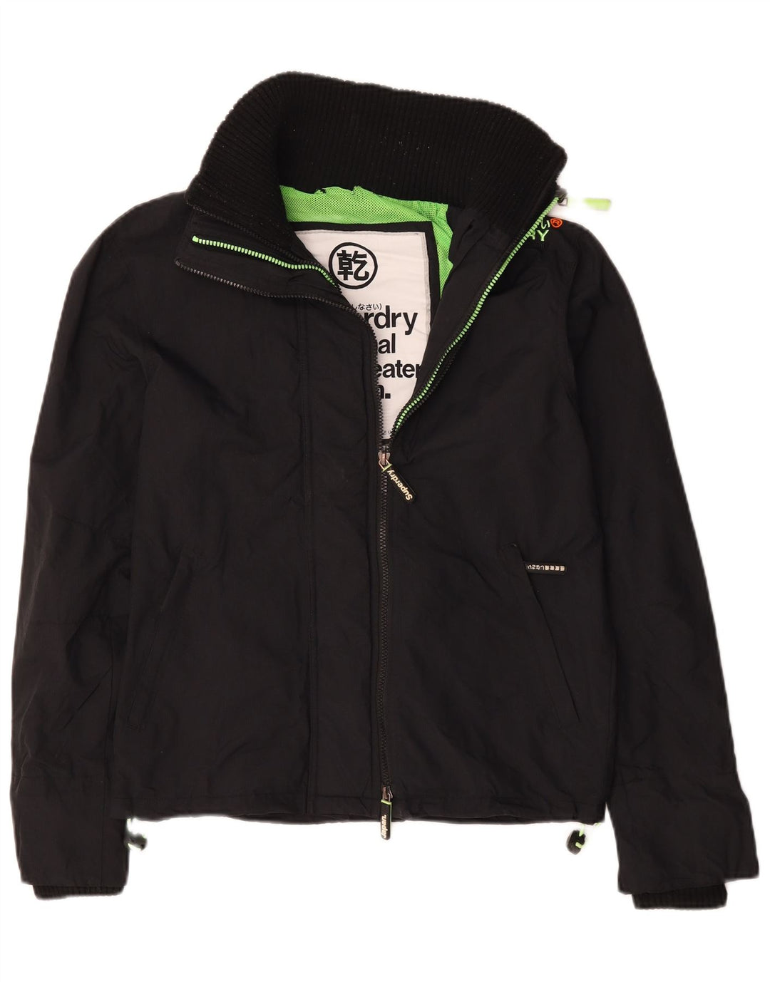 Superdry muška kišna jakna UK 36 mala crna najlonska
