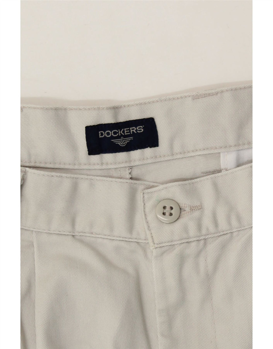 DOCKERS Mens Straight Chino Trousers W34 L31 White Vintage Dockers and Second-Hand Dockers from Messina Hembry 