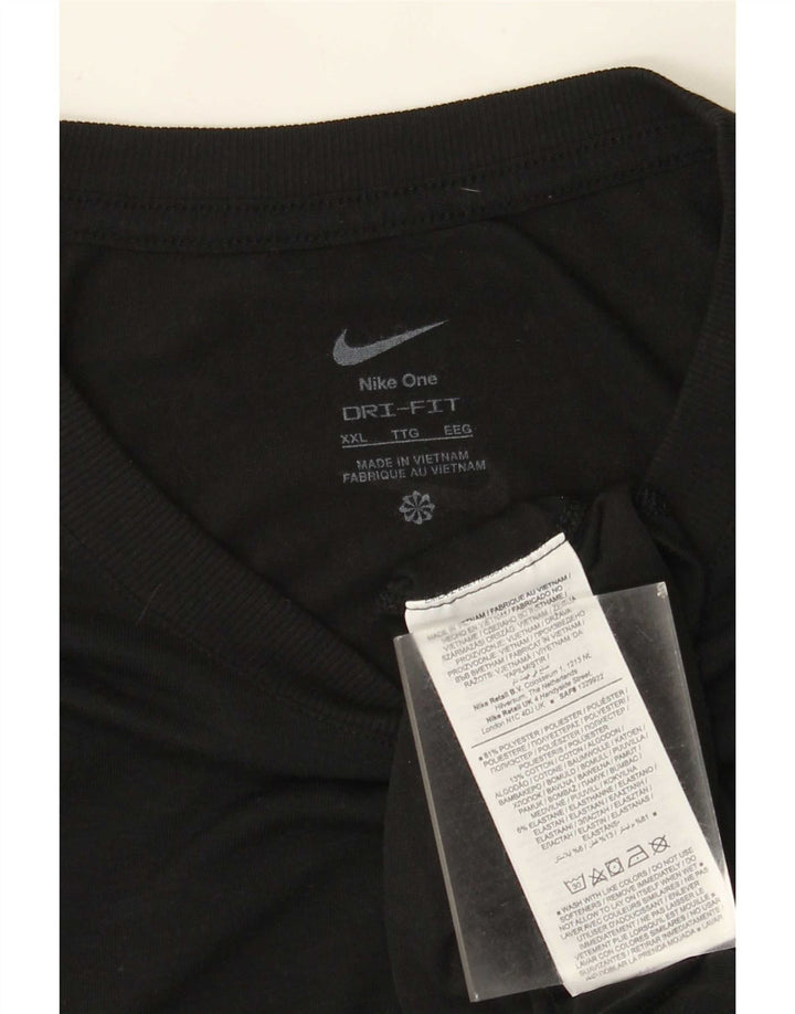 Nike muška Dri Fit majica dugih rukava 2XL crni poliester
