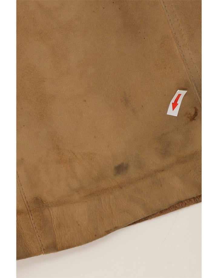 Vintage ženski kaput od ovčijih ovčica UK 14 srednje bež koža