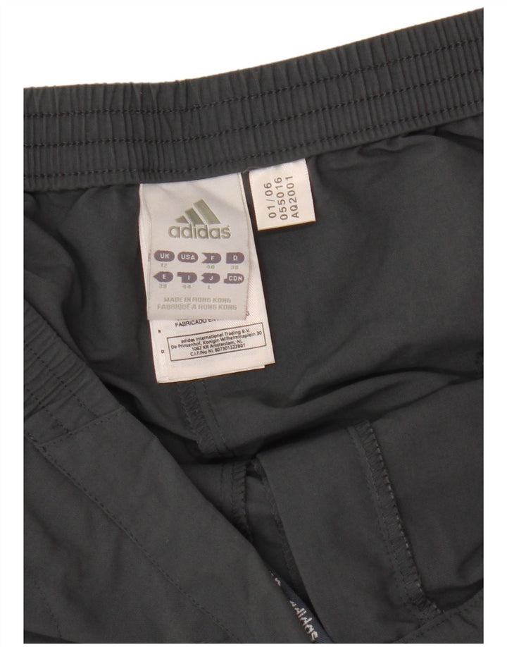 Adidas Ženske Graphic Trenirke Hlače UK 12 srednje sive najlonske