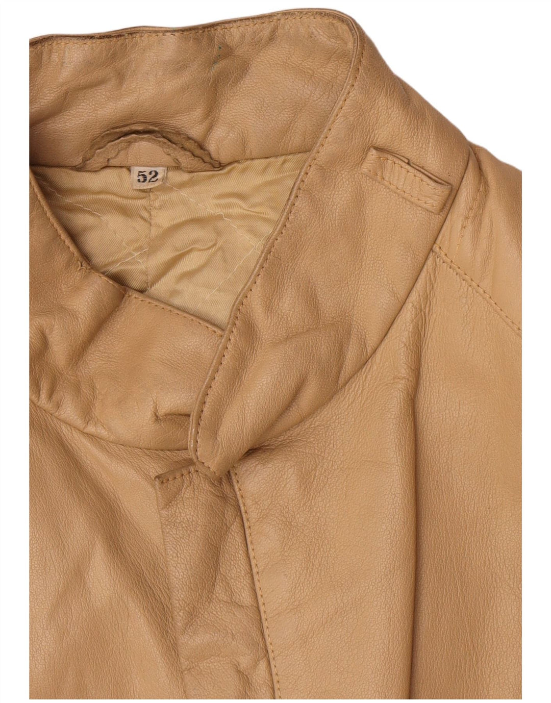 Vintage muška kožna jakna IT 52 XL bež