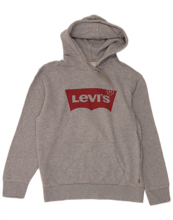 LEVI'S muška majica s kapuljačom s kapuljačom srednje sive boje, pamuk