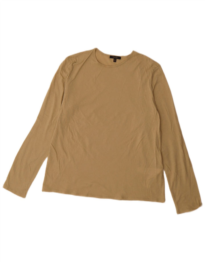 Ženska majica dugih rukava Massimo Dutti UK 14 Srednje bež pamuk