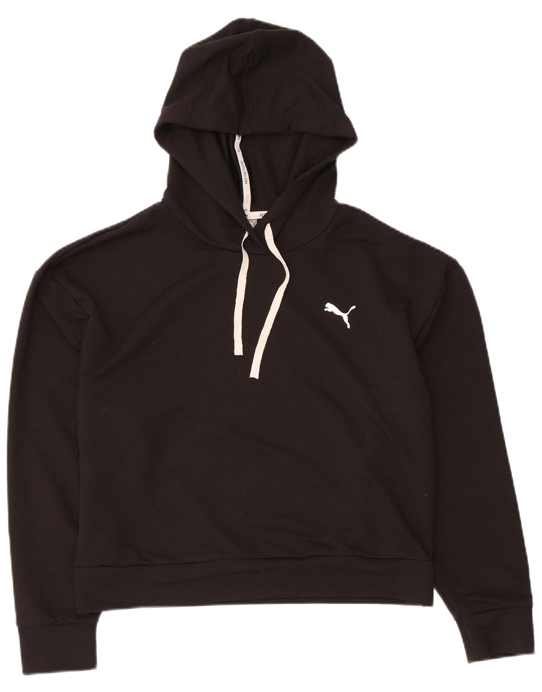 PUMA ženski kratki kratki majica s kapuljačom UK 10 mali crni poliester