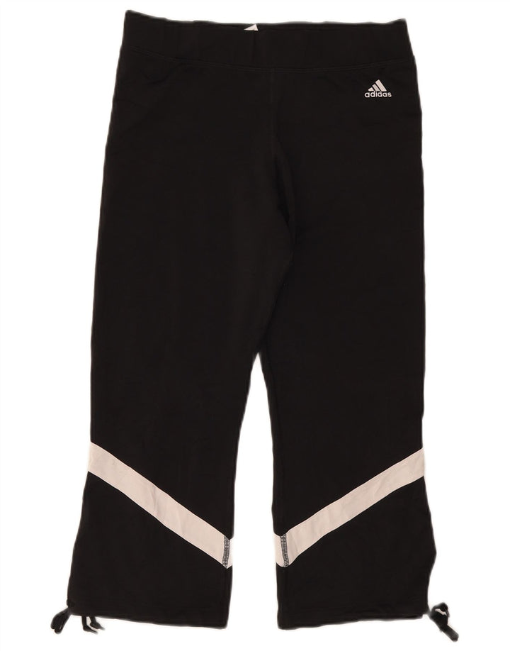 Adidas ženske kapri tajice UK 14 veliki crni poliester u boji