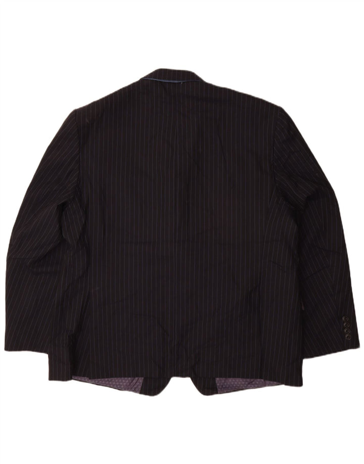 Marks & Spencer muška jakna sa 2 gumba UK 48 4XL tamnoplava prugasta