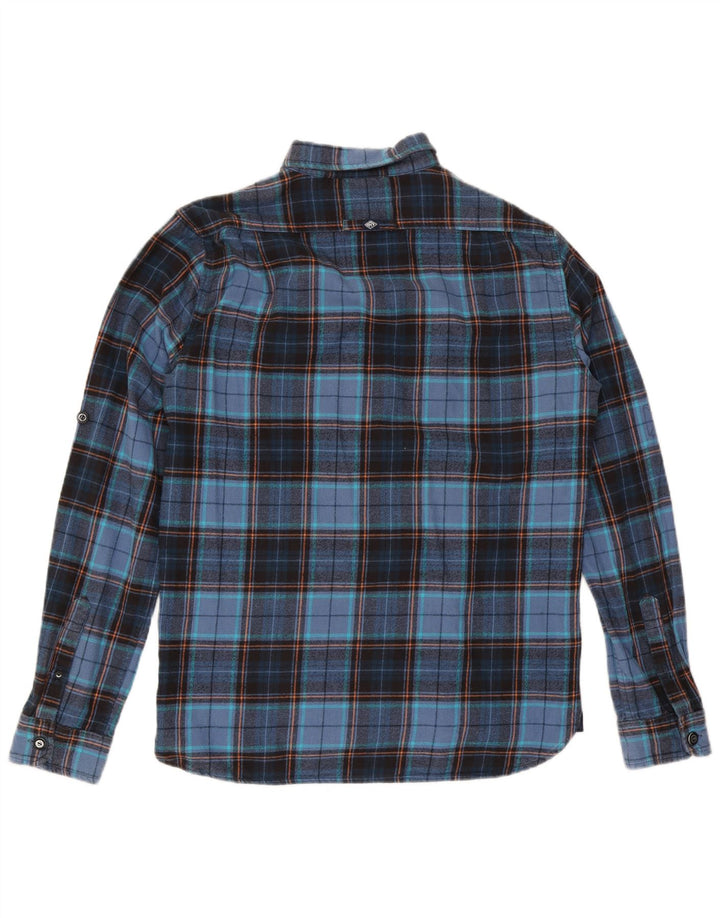 Superdry muška flanelska košulja XL tamnoplavi karirani pamuk
