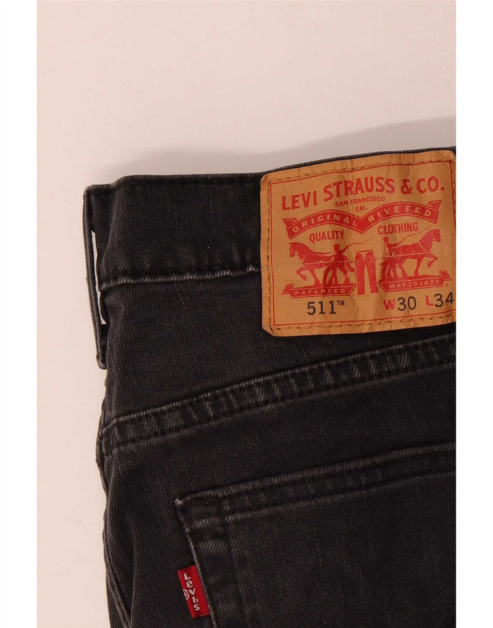 Levi's muške 511 uske traperice W30 L30 crni pamuk