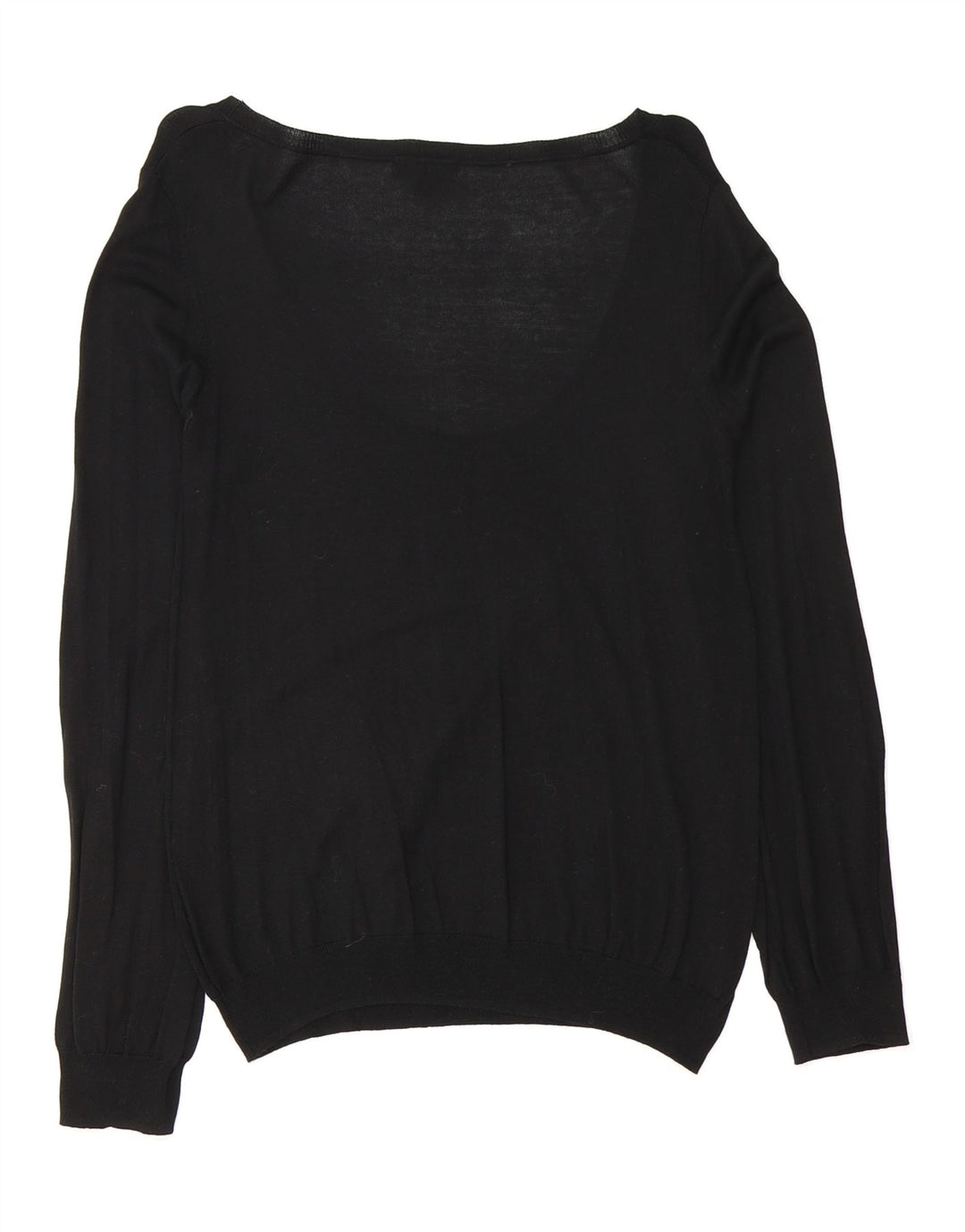 MASSIMO DUTTI Womens Boat Neck Jumper Sweater UK 12 Medium Black Vintage Massimo Dutti and Second-Hand Massimo Dutti from Messina Hembry 