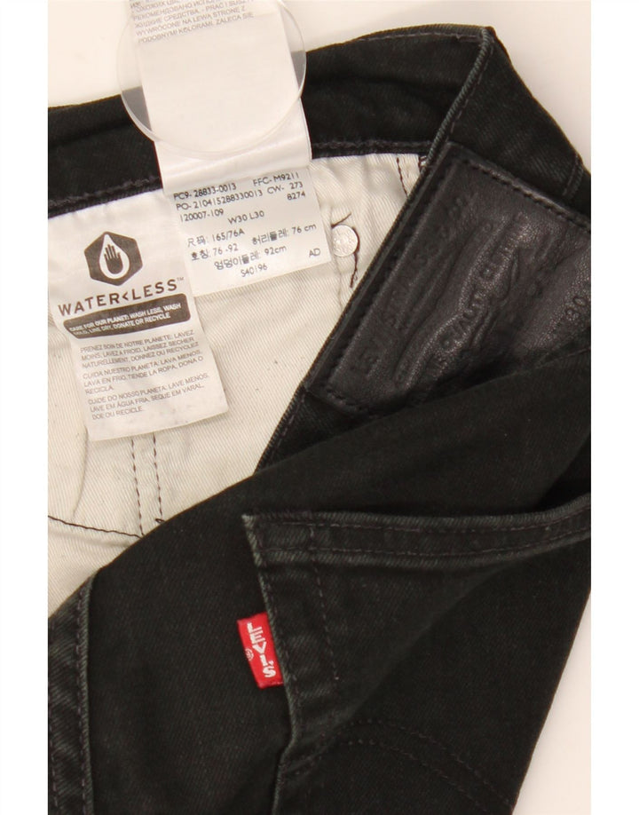 Levi's muške uske traperice W30 L30 crni pamuk