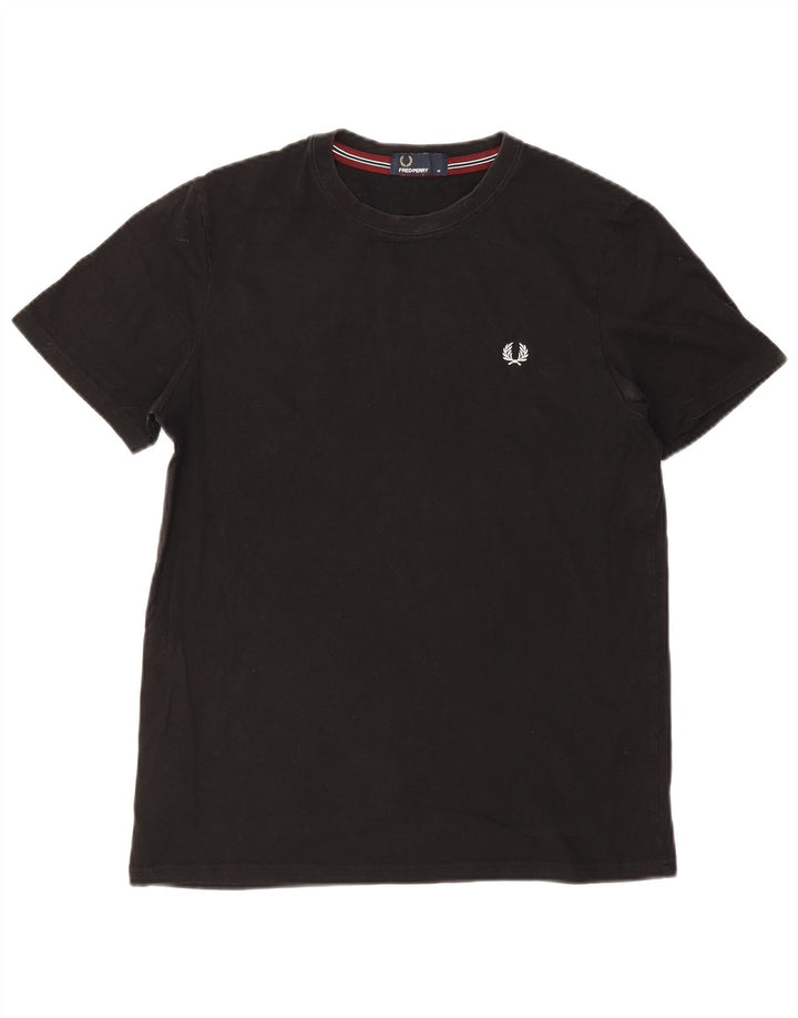 Fred Perry muška majica kratkih rukava Srednji crni pamuk