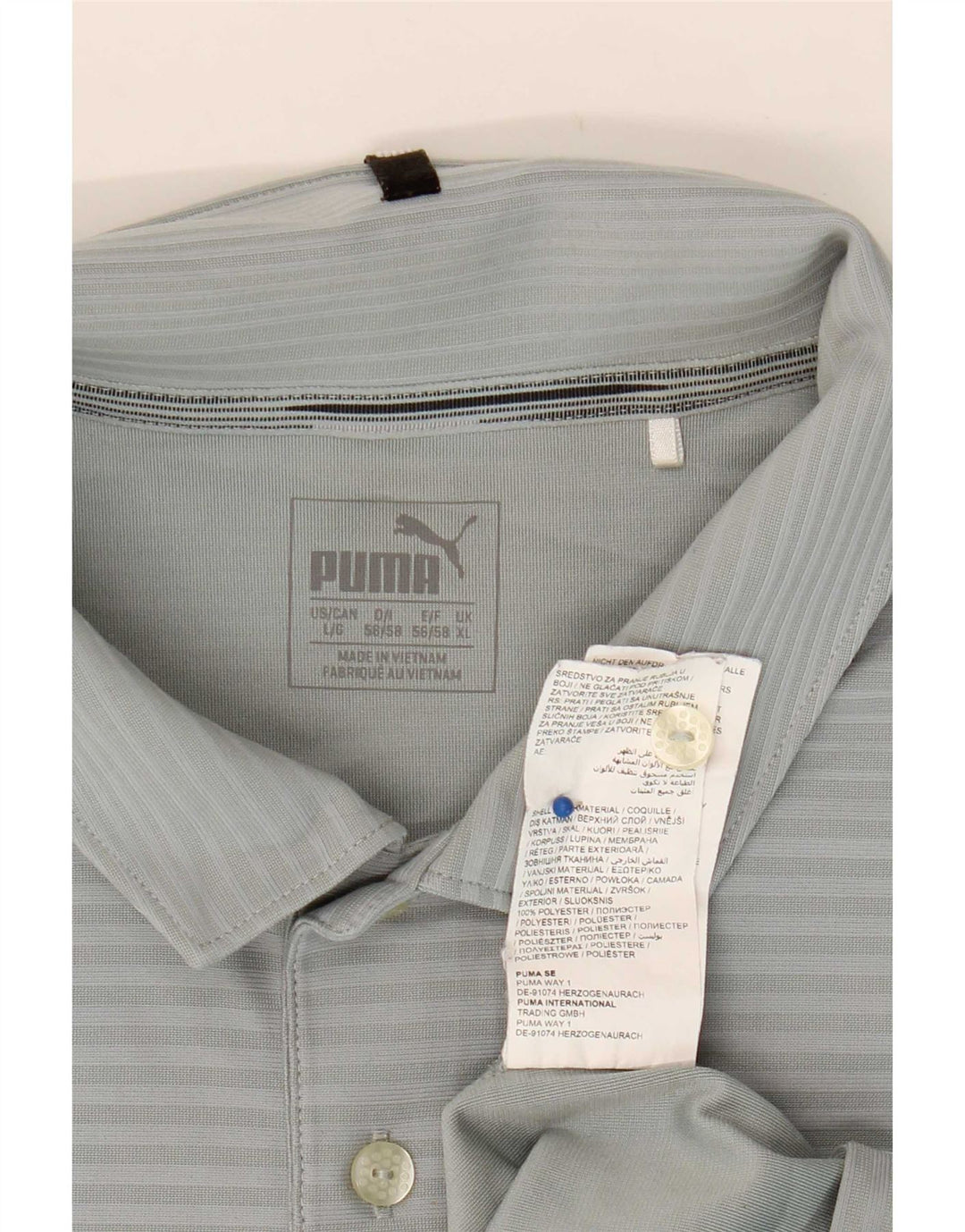 Puma muška polo majica XL poliester u sivu prugu