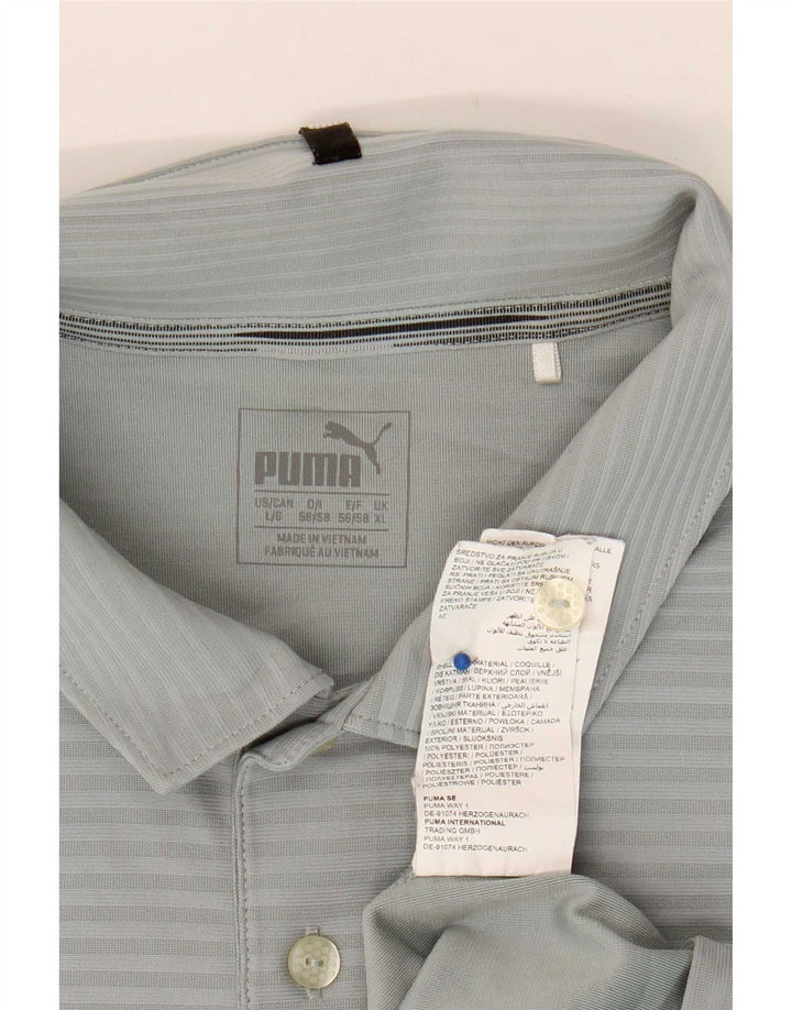 Puma muška polo majica XL poliester u sivu prugu