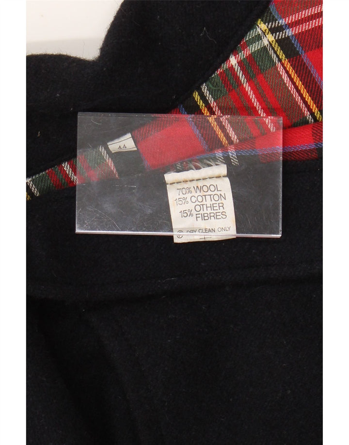 VINTAGE muški široki kaput IT 44 XS tamnoplava vuna u blokovima boja