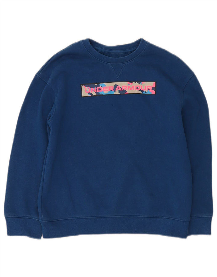 Under Armour Boys Cold Gear Graphic Sweatshirt džemper 7-8 Years Small Blue