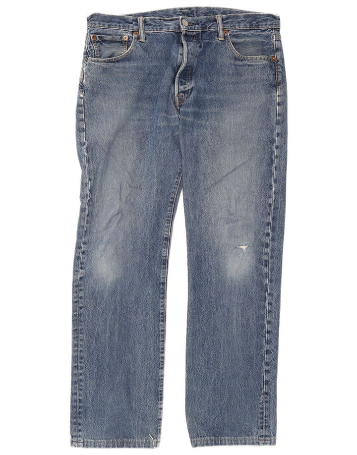 Levi's muške 501 ravne traperice s oštećenjem W36 L31 plave