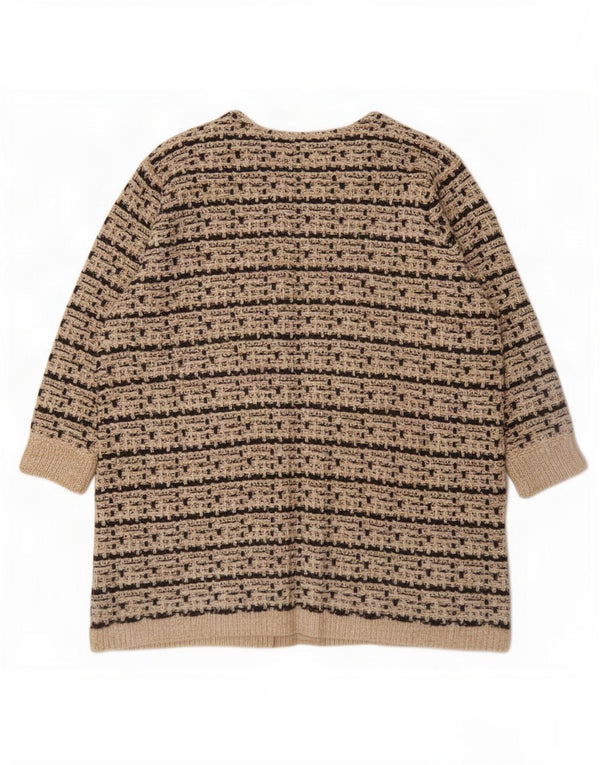 Joe Browns Ženski dugi otvoreni kardigan pulover UK 32/34 5XL Bež prugasti