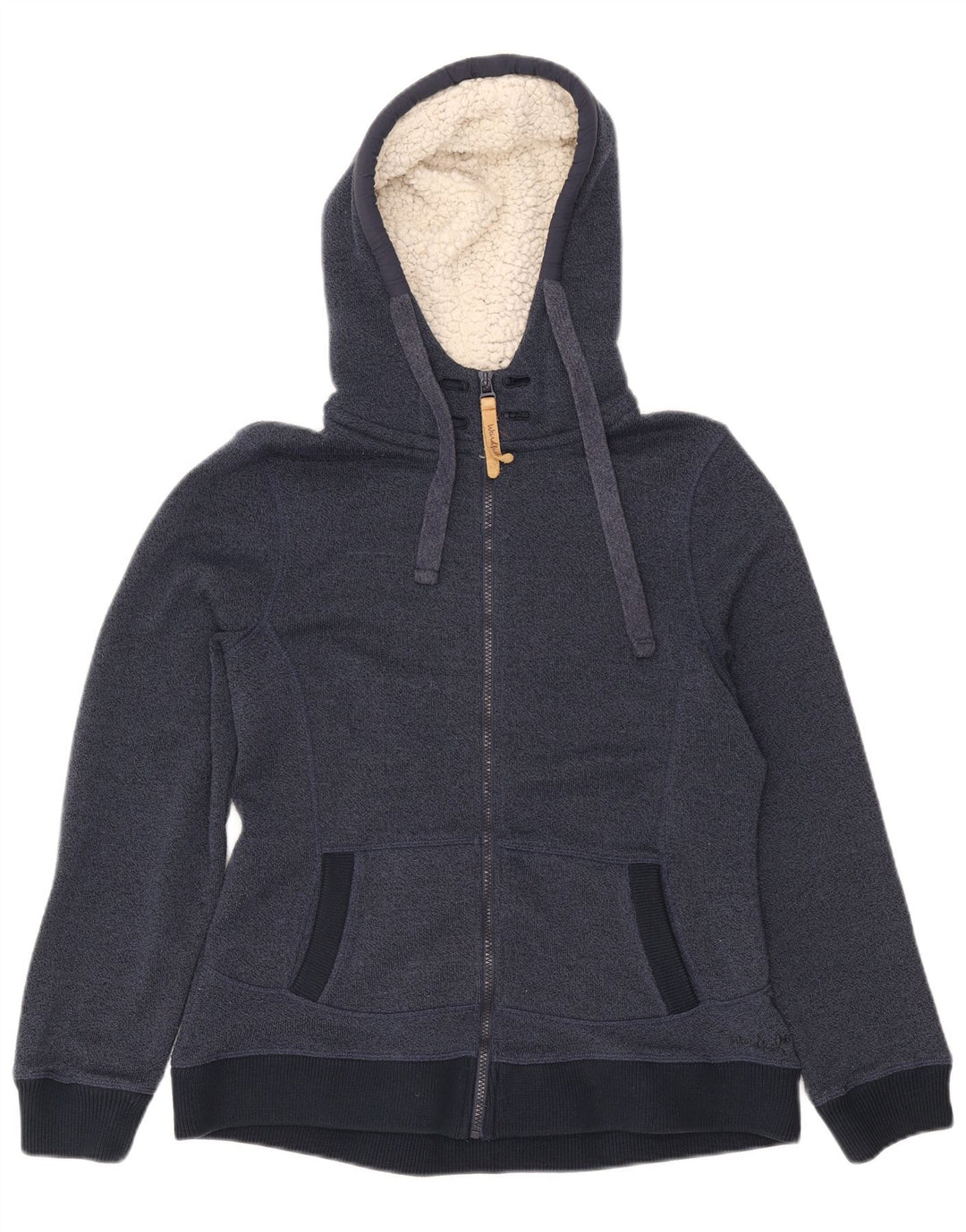 Weird Fish Ženski pulover s kapuljačom s patentnim zatvaračem UK 14 Veliki tamnoplavi poliester