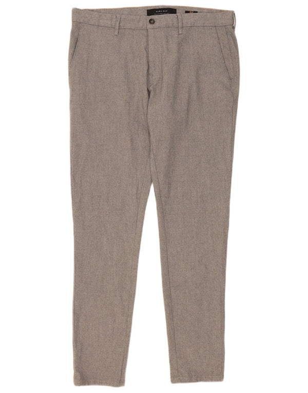 Zara muške uske chino hlače EU 42 Large W32 L30 sive