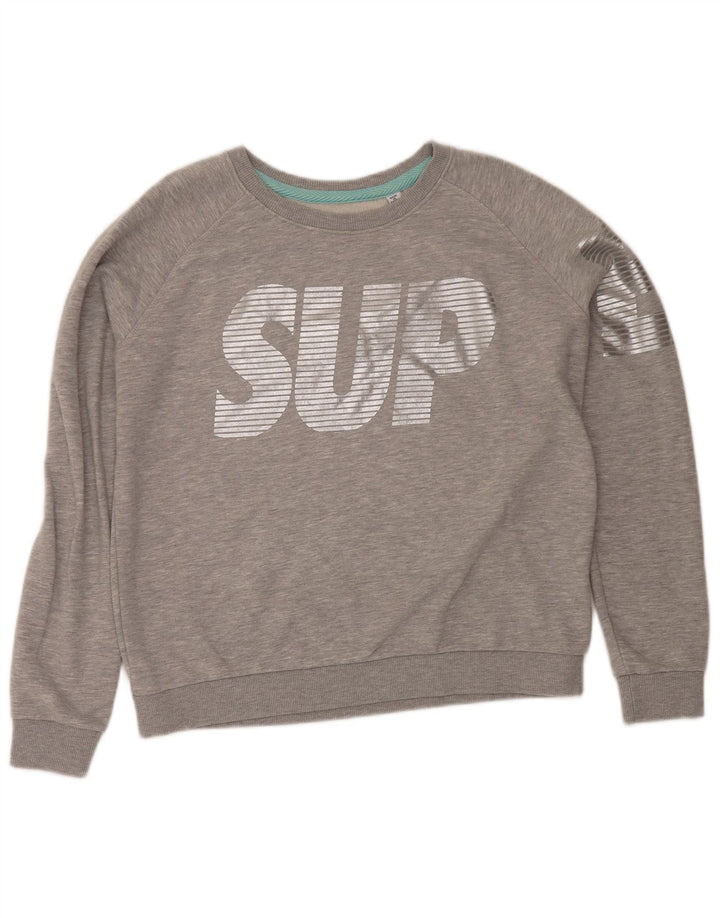 Superdry ženski džemper s grafičkim motivima UK 16 Large Grey Flected