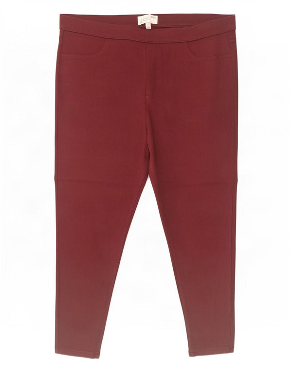 Marks & Spencer ženske udobne kratke jegging traperice UK 20 2XL W38 L26 Bordo