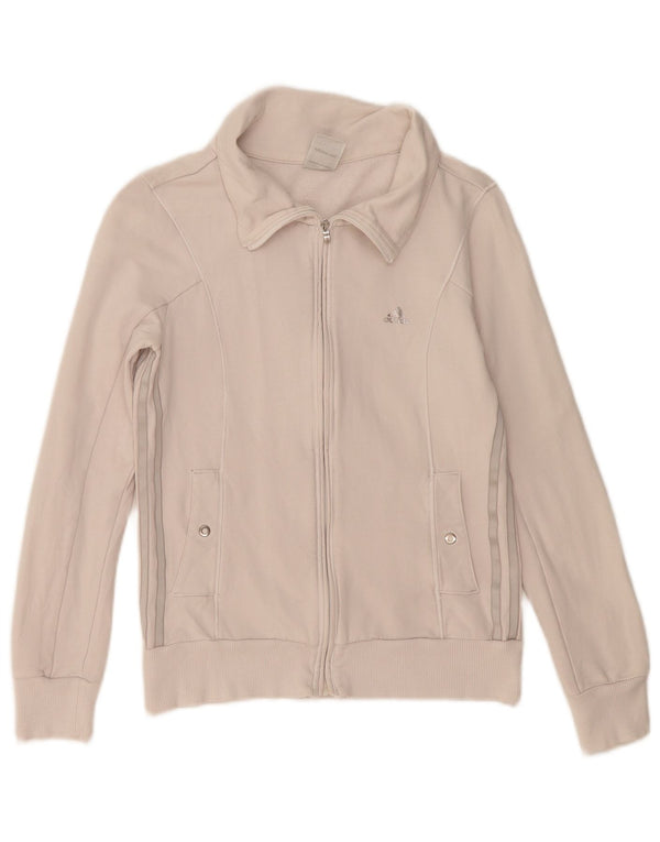 ADIDAS ženska gornja jakna trenirke UK 10 Mala bijela pamuk