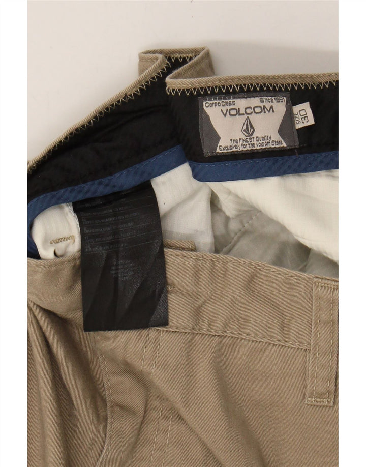VOLCOM Mens Chino Shorts W30 Medium Beige Cotton Vintage Volcom and Second-Hand Volcom from Messina Hembry 
