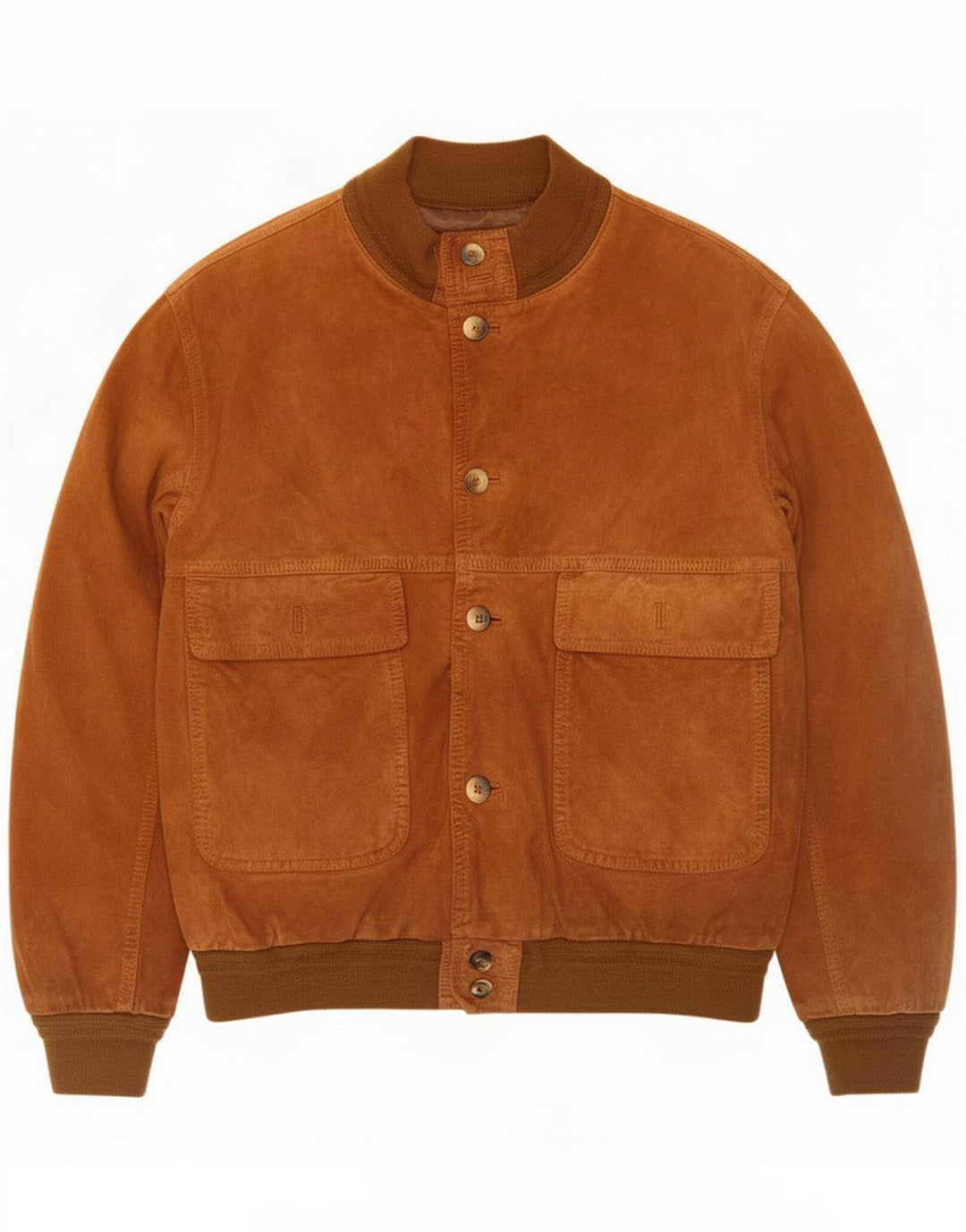 Vintage muška bomber jakna od brušene kože UK 40 velika bež