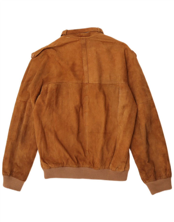 Vintage muška bomber jakna od brušene kože IT 50 velika bež koža